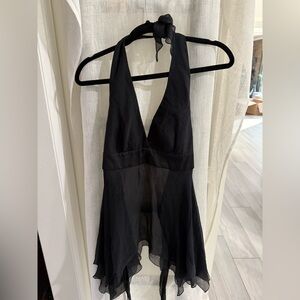 Carlos Miele silk backless halter top